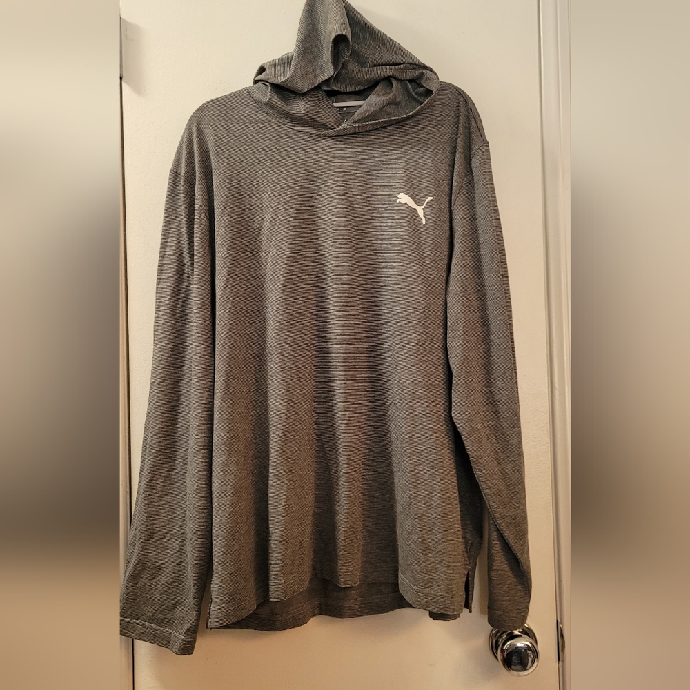 Puma Men's Gray Hoodie Shirt